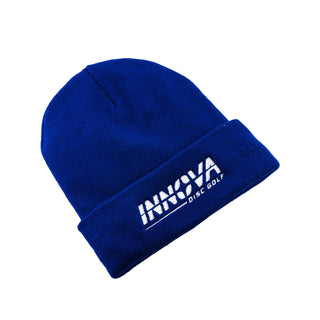 Innova Disc Golf Beanie Burst Fleece Lined Cuffed Blue