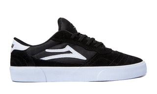 Lakai Skateboard Shoes Cambridge Black White Suede