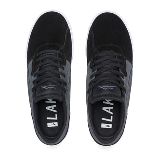 Lakai Skateboard Shoes Cardiff Black/Grey Suede