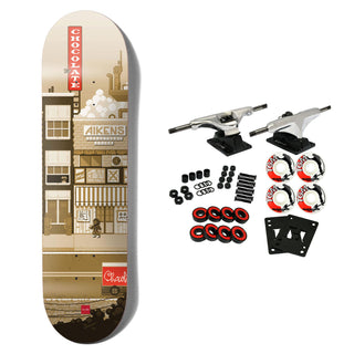 Chocolate Skateboard Complete Aikens Pixel City Complete 8" x 31.875"