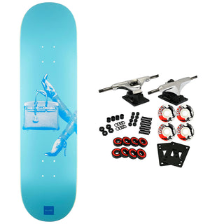Chocolate Skateboard Complete Aikens Purse Blue 8.25" x 31.875"