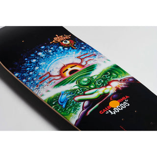 California Locos Skateboard Deck Rick Griffin Pacific Vibrations 9.125" + Sk8ology Wall Mount