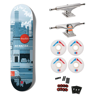Chocolate Premium Skateboard with Indy Trucks, Crupie Wheels 8.5" Herrera Pixel City