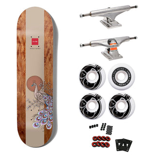Chocolate Premium Skateboard with Indy Trucks, Pig Wheels 8.0" Alvarez Peacock Pop Secret