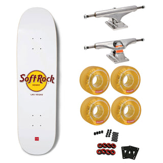 Chocolate Premium Skateboard with Indy Trucks, Globe Wheels 8.5" Anderson Soft Rock Skidul