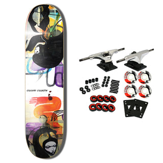 Colours Collectiv Skateboard Complete Will Barras Grunge Queen of Hearts 8.15" x 31.5"