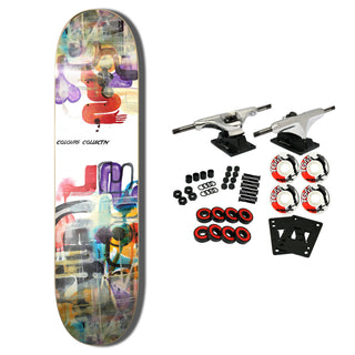 Colours Collectiv Skateboard Complete Will Barras Grunge Logo 8.3" x 32"
