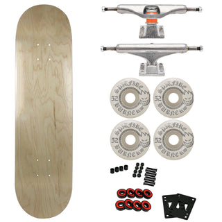 Moose Canadian Maple Skateboard Natural 8.25" with Independent Trucks, Spitfire Wheels