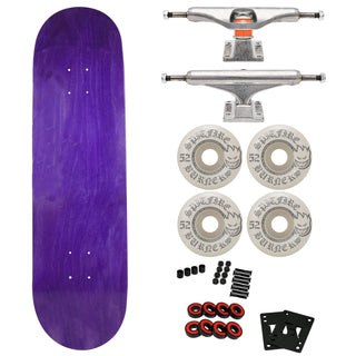 Moose Canadian Maple Skateboard Purple 8.0" with Independent Trucks, Spitfire Wheels