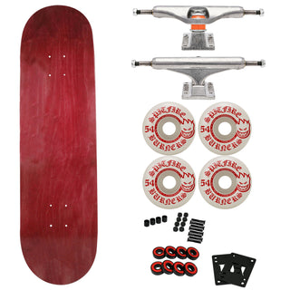 Moose Canadian Maple Skateboard Red 8.0" with Independent Trucks, Spitfire Wheels