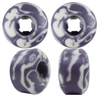 Skateboard Wheels Set 52mm x 32mm 99A Purple/White Swirl