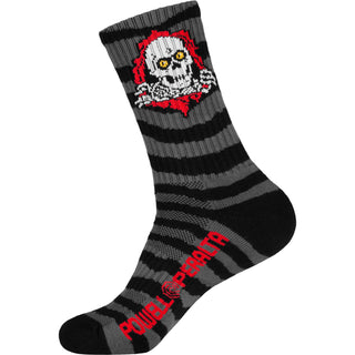 Powell Peralta Skateboards Cotton Socks Ripper Rips Charcoal/Black Crew