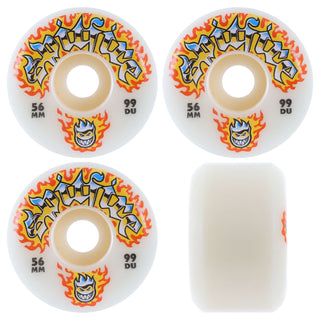 Spitfire Skateboards Wheels 56mm F4 99A Chrome Venom Conical Full White