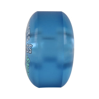 Snot Wheel Co. Skateboard Wheels 55mm Clear Snots 101A Blue