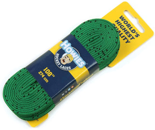Howies Hockey Skate Laces Cloth Green 108" (Senior 8-10)