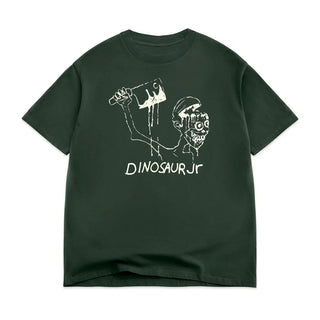 Color Bars X Dinosaur Jr Shirt Start Choppin Forest Green