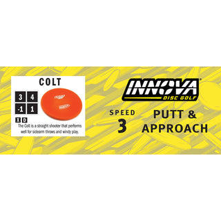 Innova Disc Golf Star Colt Putter 3/4/-1/1 Orange/Blue Prisms Wave 173 grams
