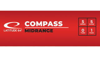 Latitude 64 Disc Golf Opto Compass Midrange 5/5/0/1 Yellow/Gold Swedish Stamp 179 grams