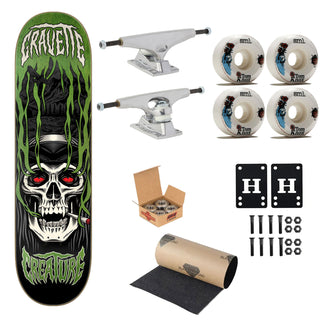 Creature Premium Complete Skateboard Gravette Hippie Skull IV 8.3" Ft. Krux/SML/Independent