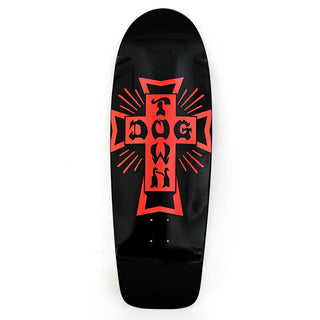 Dogtown Skateboard Complete Cross Logo 70s Rider Black/Red 10" x 30.575"