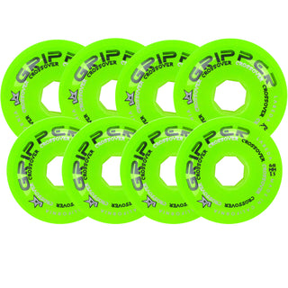 Labeda Roller Hockey Wheels - Gripper Crossover 68/72 Youth HiLo 74A Green (8-Pack)