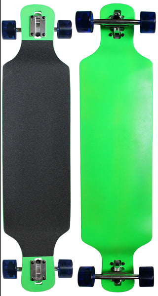 Moose 9.75" x 41.25" Double Drop Complete Neon Green 76mm Wheels