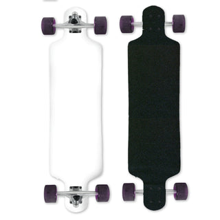 Moose Drop Down 10" x 39.8" Longboard Dipped White Complete
