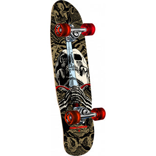 Powell Peralta Complete Mini Skull and Sword Gold 8.0" x 30" Cruiser