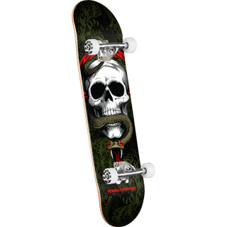 Powell Peralta Skateboard Complete Skull and Snake Black/Green 8.25" x 31.95"