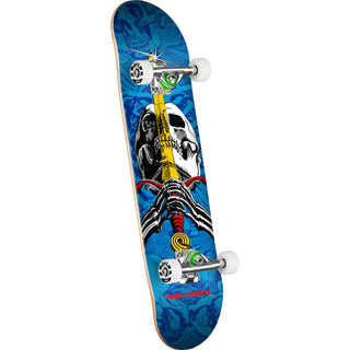Powell Peralta Skateboard Complete Skull and Sword Blue 7.5" x 28.65"
