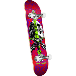 Powell Peralta Skateboard Complete Skull and Sword Red/Purple 8.0" x 31.45"