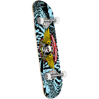 Powell Peralta Skateboard Complete Winged Ripper Black/Light Blue 7.0" x 28"