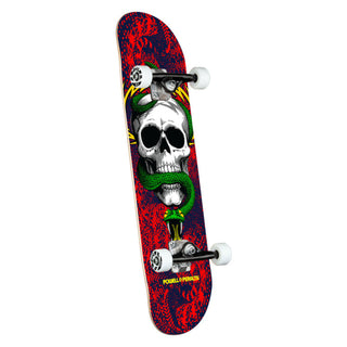 Powell Peralta Skateboard Complete Skull and Snake Red/Navy 7.75" x 31.08"