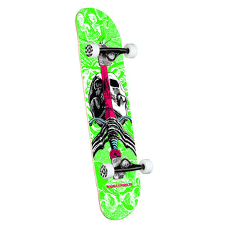 Powell Peralta Skateboard Complete Skull and Sword White/Green 7.5" x 28.65"