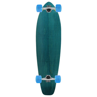 Moose Kicktail 9.75" x 36.5" Longboard Stained Blue Complete