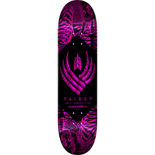 Powell Peralta Skateboard Deck Flight 242 Skeleton Foil Pink 8.0" x 31.45"