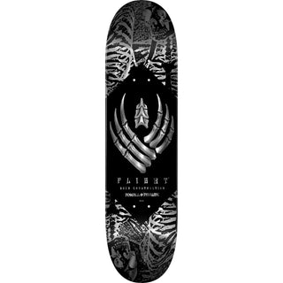 Powell Peralta Skateboard Deck Flight 243 Skeleton Silver Foil 8.25" x 31.95"