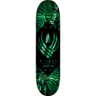 Powell Peralta Skateboard Deck Flight 242W Skeleton Teal Foil 8.13" x 31.58"