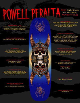Powell Peralta Skateboard Deck Andy Anderson Egg Flight + Nano Cubic Wheels