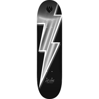 Powell Peralta Skateboard Deck Flight Mike Vallely Lightning Bolt Silver 8.5" x 32.08"