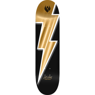 Powell Peralta Skateboard Deck Flight 308 Mike Vallely Lightning Bolt Gold Foil 8.75" x 32.33"