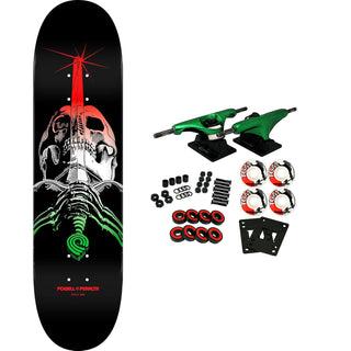Powell Peralta Skateboard Complete Skull and Sword Green Fade 8.25" x 31.95"