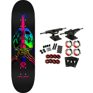 Powell Peralta Skateboard Complete Skull and Sword Green Fade 8.25" x 31.95"