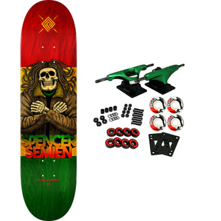 Powell Peralta Skateboard Complete Spencer Semien Dreads Rasta 8.0" x 31.45"