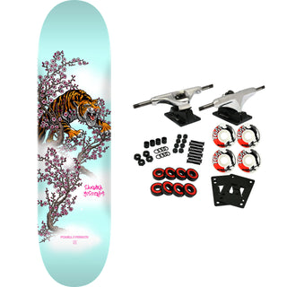 Powell Peralta Skateboard Complete Yosozumi Samurai Light Blue 8.5" x 32.08"