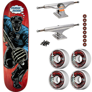Powell Peralta Skateboard Chris Senn Cop Red / Independent / 56mm Skull Sword Wheels