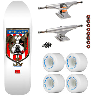 Powell Peralta Skateboard Hill Bulldog White/Gold Foil / Independent/ Rat Bones White