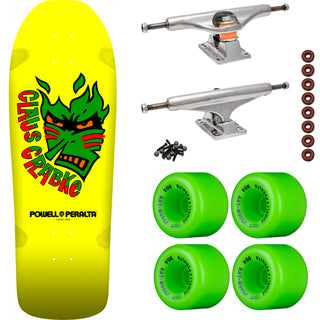 Powell Peralta Skateboard Claus Grabke Yellow, Independent, Rat Bones Green