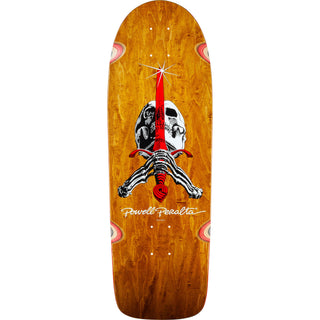 Powell Peralta Skateboard Deck OG Skull and Sword Brown Stain Old School Reissue