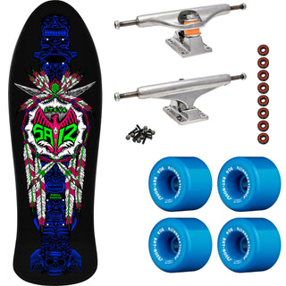 Powell Peralta Skateboard Steve Saiz Totem Blacklight / Independent/ Rat Bones Blue